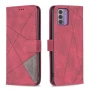 Кожаный чехол - книжка Binfen Luxury Business для Nokia G42 бордовый