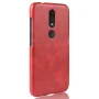 Кожаный чехол накладка Epik для Nokia 4.2 красный