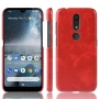 Кожаный чехол накладка Epik для Nokia 4.2 красный