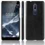 Кожаный чехол накладка для Nokia 5.1 серый