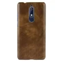 Кожаный чехол накладка для Nokia 5.1 серый
