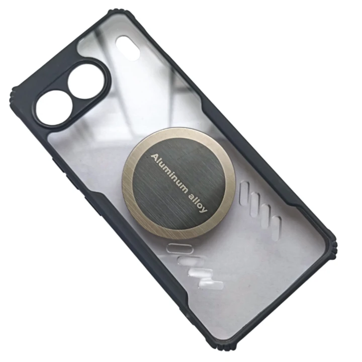 Чохол - накладка Acryl Cooling Armor для OnePlus Nord 4 з металевою пластиною, Black