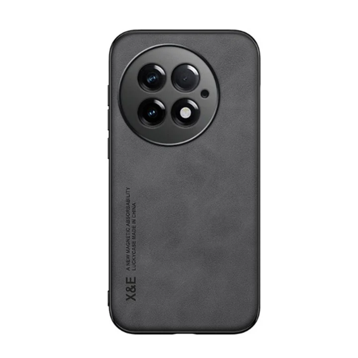 Шкіряний чохол - накладка X&E для OnePlus 13 з металевою вставкою