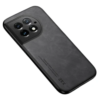 Шкіряний чохол - накладка X&E для OnePlus 12 з металевою вставкою
