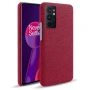 Чехол накладка Textile leather для OnePlus 9RT красный