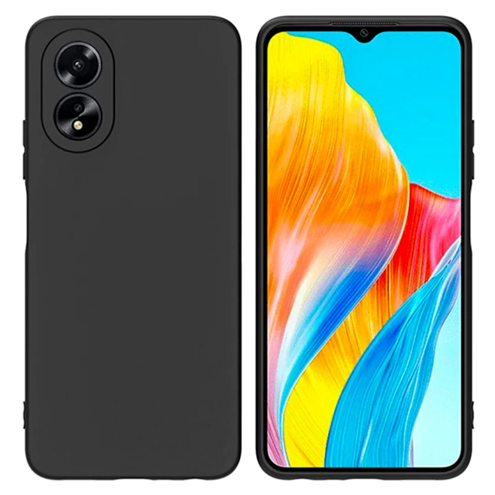 Матовый чехол TPU для Oppo A38, Black