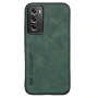 Кожаный чехол - накладка X&E для Oppo Reno12 Pro​ с металлической вставкой серый
