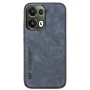 Шкіряний чохол - накладка X&E для Oppo Reno13 Pro​​ з металевою вставкою синій
