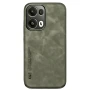 Шкіряний чохол - накладка X&E для Oppo Reno13 Pro​​ з металевою вставкою синій