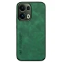 Шкіряний чохол - накладка X&E для Oppo Reno13 Pro​​ з металевою вставкою синій