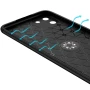 Чехол Auto Focus C-KU 360 Rotating Ring для Realme C11 черный с красным