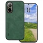 Шкіряний чохол - накладка X&E для Realme C67 4G з металевою вставкою зелений