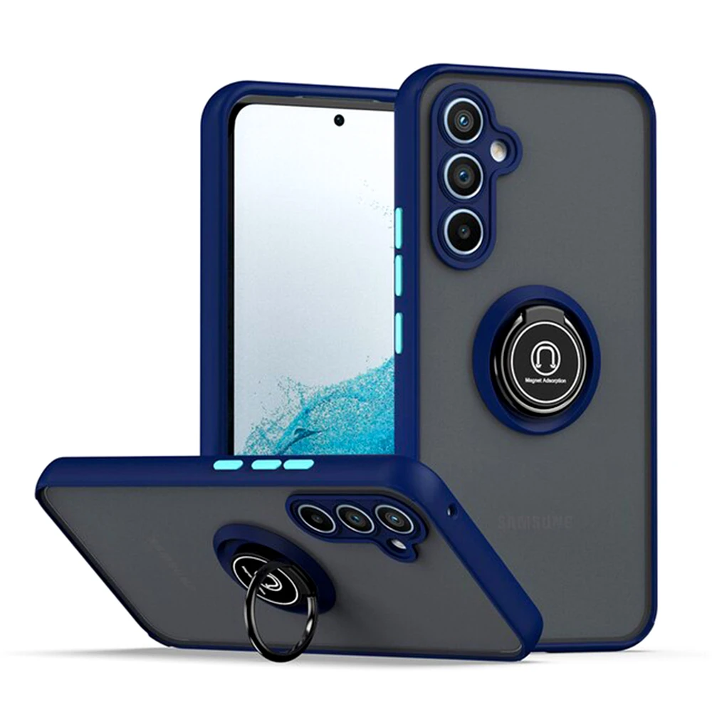 Чохол-накладка TPU Color Matte Ring для Samsung Galaxy M14 синій