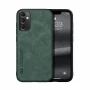 Шкіряний чохол - накладка X&E для Samsung Galaxy A05s з металевою вставкою сірий