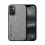 Шкіряний чохол - накладка X&E для Samsung Galaxy A05s з металевою вставкою сірий