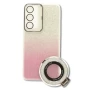 Силиконовый чехол накладка Glitter Case Kathy Tech для Samsung Galaxy A55​ с металлическим кольцом держателем в комплекте зеленый