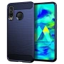 Чехол накладка Polished Carbon для Samsung Galaxy M40 / A60 черный