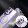 Чехол-накладка Armor Clear Kickstand для Samsung Galaxy S24 FE с магнитным кольцом черный