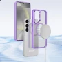 Чехол-накладка Armor Clear Kickstand для Samsung Galaxy S24 FE с магнитным кольцом черный