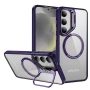 Чехол-накладка Armor Clear Kickstand для Samsung Galaxy S24 FE с магнитным кольцом черный