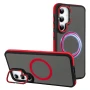 Чехол-накладка Armor Matte Kickstand для Samsung Galaxy S24 FE с магнитным кольцом фиолетовый