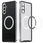 Чехол Metal Glass для Samsung Galaxy S25 с металлическим кольцом и дополнительной защитой на камеру зелёный