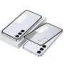 Противоударный чехол накладка Metal Glass для Samsung Galaxy S24 FE серебряный