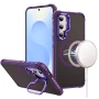 Матовий чохол – накладка Dual Color Camera Stand для Samsung Galaxy S24 FE чорний