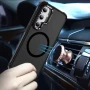 Матовий чохол – накладка Dual Color Camera Stand для Samsung Galaxy S24 FE чорний