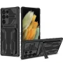 Чехол-накладка Armor Case with Card Slot для Samsung Galaxy S22 Ultra 5G чёрный