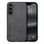 Кожаный чехол - накладка X&E для Samsung Galaxy M55 с металлической вставкой синий