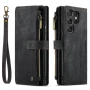 Чехол-кошелек CaseMe Retro Leather для Samsung Galaxy S23 Ultra малиновый