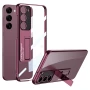 Чохол-накладка GKK Glass Stand для Samsung Galaxy S23 Plus сріблястий