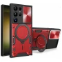 Чехол накладка Omeve Magnetic Ring для Samsung Galaxy S24 Ultra красный