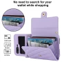 Чехол - кошелек Lingge Wallet для Samsung Galaxy Flip5 с быстрым возвратом и защитой RFID лаванда
