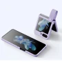 Чехол-накладка Nillkin Finger Strap liquid Silicone для Samsung Galaxy Z Flip5 c соединяющим ремешком зелёный
