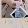 Чехол-накладка Nillkin Finger Strap liquid Silicone для Samsung Galaxy Z Flip5 c соединяющим ремешком зелёный