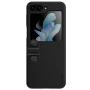 Чехол-накладка Nillkin Finger Strap liquid Silicone для Samsung Galaxy Z Flip5 c соединяющим ремешком зелёный