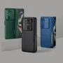 Чехол-накладка Nillkin Cam Shield Pen Holder для Samsung Galaxy Fold5 c подставкой и держателем для стилуса зелёный