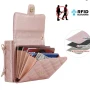 Чохол - кошелек Lingge Wallet для Samsung Galaxy Flip4 с быстрым возвратом и защитой RFID красный