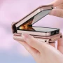Чохол - кошелек Lingge Wallet для Samsung Galaxy Flip4 с быстрым возвратом и защитой RFID красный