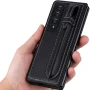Шкіряний чохол-накладка Pola Pen Holder для Samsung Galaxy Fold4, Black