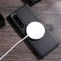 Шкіряний чохол - накладка Leather Hybrid Case для Sony Xperia 10 V з металевою вставкою зелений