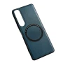 Шкіряний чохол - накладка Leather Hybrid Case для Sony Xperia 10 V з металевою вставкою зелений