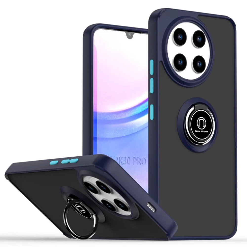 Чехол - накладка TPU Color Matte Ring для Tecno Spark 30 Pro синий