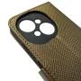 Чохол - книжка Fabric Texture для Tecno Spark Go 1 коричневий