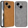 Кожаный чехол - накладка Fanoya для Tecno Spark Go 1 / Spark Go 1S коричневый
