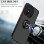 Чохол - накладка TPU Color Matte Ring для Xiaomi Redmi 12C чорно-червоний