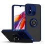 Чохол - накладка TPU Color Matte Ring для Xiaomi Redmi 12C чорно-червоний