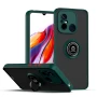Чохол - накладка TPU Color Matte Ring для Xiaomi Redmi 12C чорно-червоний